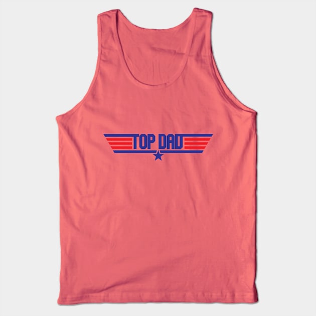 Top Dad Top Gun Logo Tank Top by Rebus28